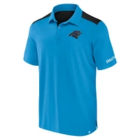 Men's Fanatics  Blue/Black Carolina Panthers Colorblock Polo