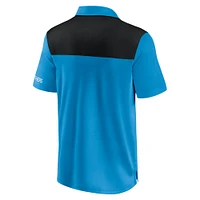 Men's Fanatics  Blue/Black Carolina Panthers Colorblock Polo