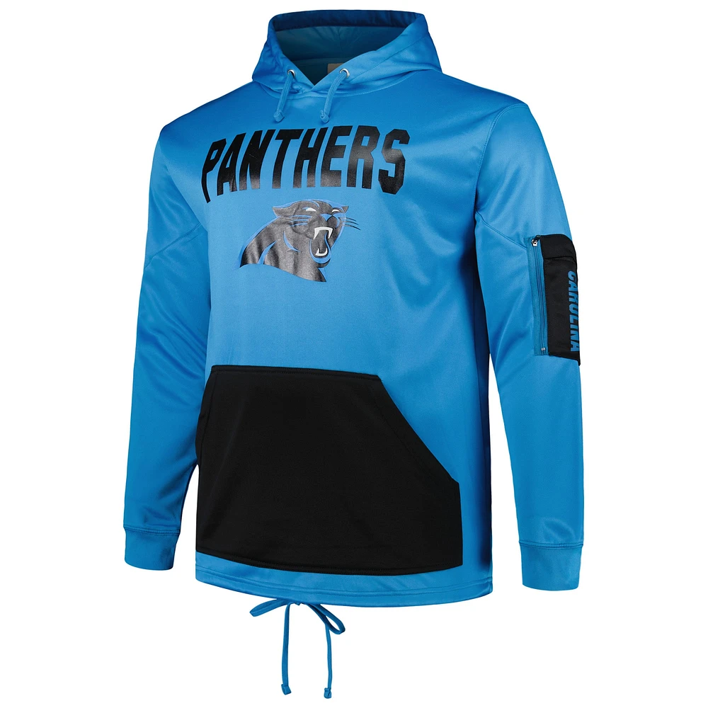 Men's Fanatics Blue Carolina Panthers Big & Tall Pullover Hoodie