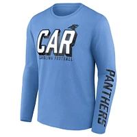 Men's Fanatics  Blue Carolina Panthers Long Sleeve T-Shirt