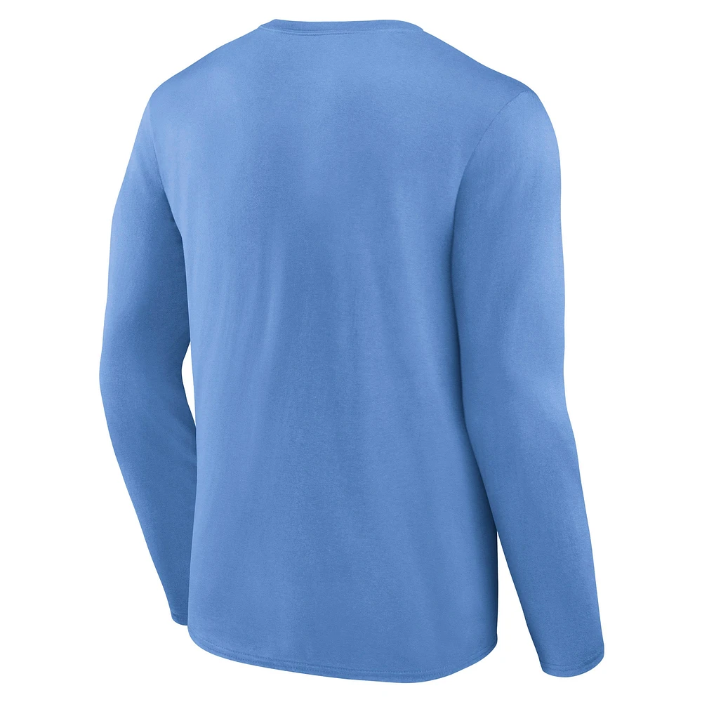 Men's Fanatics  Blue Carolina Panthers Long Sleeve T-Shirt