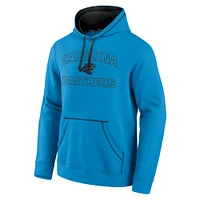 Men's Fanatics Blue Carolina Panthers Tiebreaker Pullover Hoodie