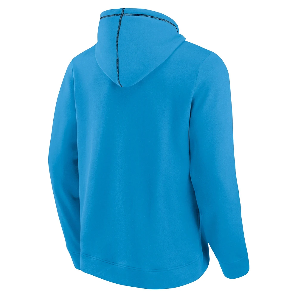 Men's Fanatics Blue Carolina Panthers Tiebreaker Pullover Hoodie