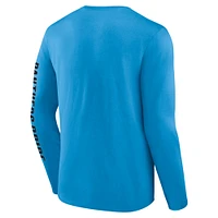 T-shirt à manches longues Fanatics Blue Carolina Panthers Vision pour homme