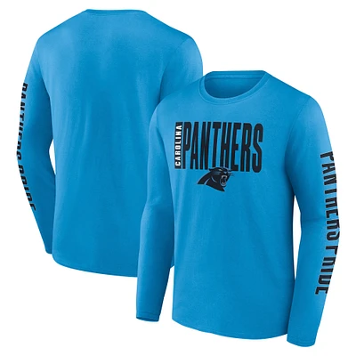T-shirt à manches longues Fanatics Blue Carolina Panthers Vision pour homme
