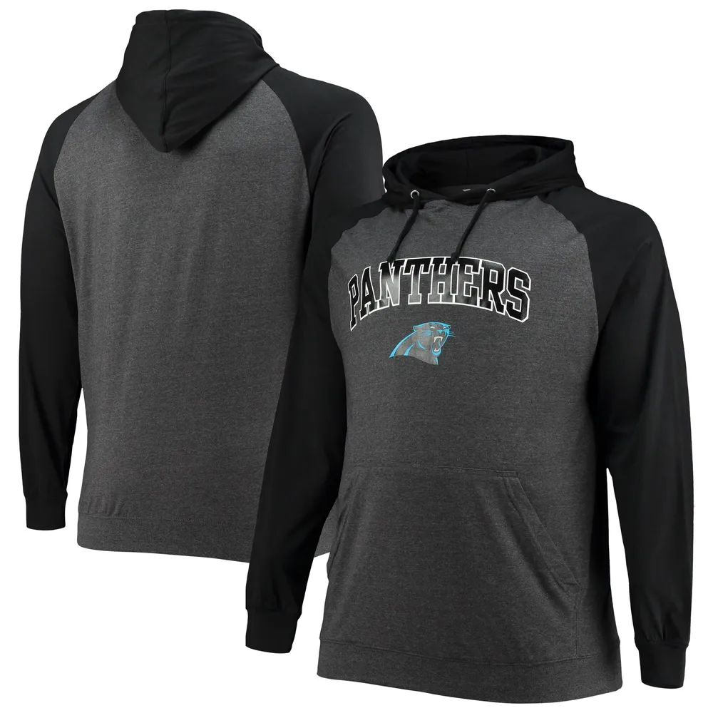 Men's Fanatics Branded Black/Heathered Charcoal Jacksonville Jaguars Big &  Tall Lightweight Raglan Pullover Hoodie