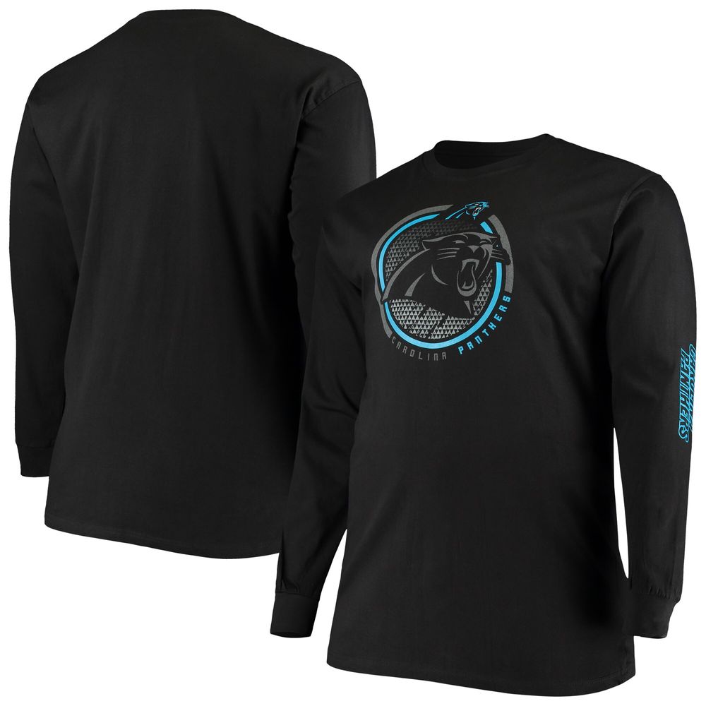 Fanatics Branded Men's Fanatics Branded Black Carolina Panthers Big & Tall  Color Pop Long Sleeve T-Shirt