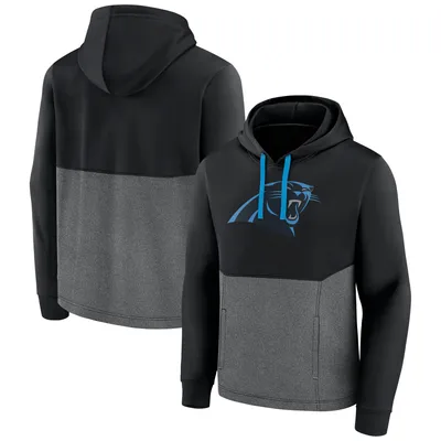 Carolina Panthers Antigua Logo Victory Pullover Hoodie - Black