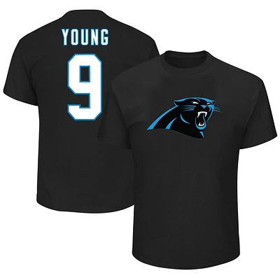 Men's Fanatics Bryce Young Black Carolina Panthers Big & Tall Player Name Number T-Shirt