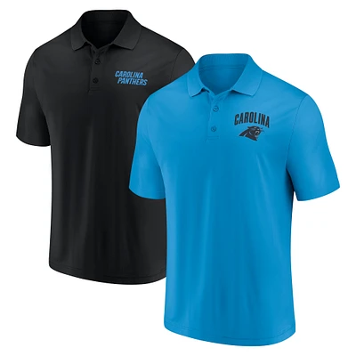 Ensemble de deux polos Lockup Fanatics Carolina Panthers pour hommes