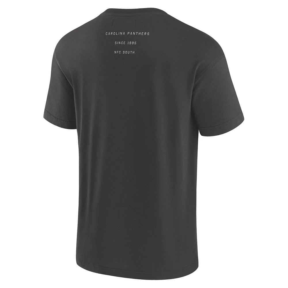 Men's Fanatics Charcoal Carolina Panthers Elements Weathered Tonal Future Ground T-Shirt