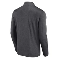 Men's Fanatics  Charcoal Carolina Panthers Head-to-Head Quarter-Zip Pullover