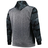 Men's Fanatics Heather Charcoal Carolina Panthers Big & Tall Camo Pullover Hoodie