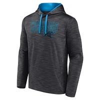 Men's Fanatics Heather Charcoal Carolina Panthers Hook and Ladder Pullover Hoodie