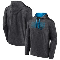 Men's Fanatics Heather Charcoal Carolina Panthers Hook and Ladder Pullover Hoodie