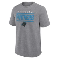 Men's Fanatics Heather Gray Carolina Panthers Big & Tall Top Notch T-Shirt