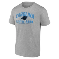 T-shirt bloquant l'écran pour hommes Fanatics Heather Grey Carolina Panthers