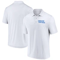 Polo Lockup blanc pour hommes Fanatics Carolina Panthers