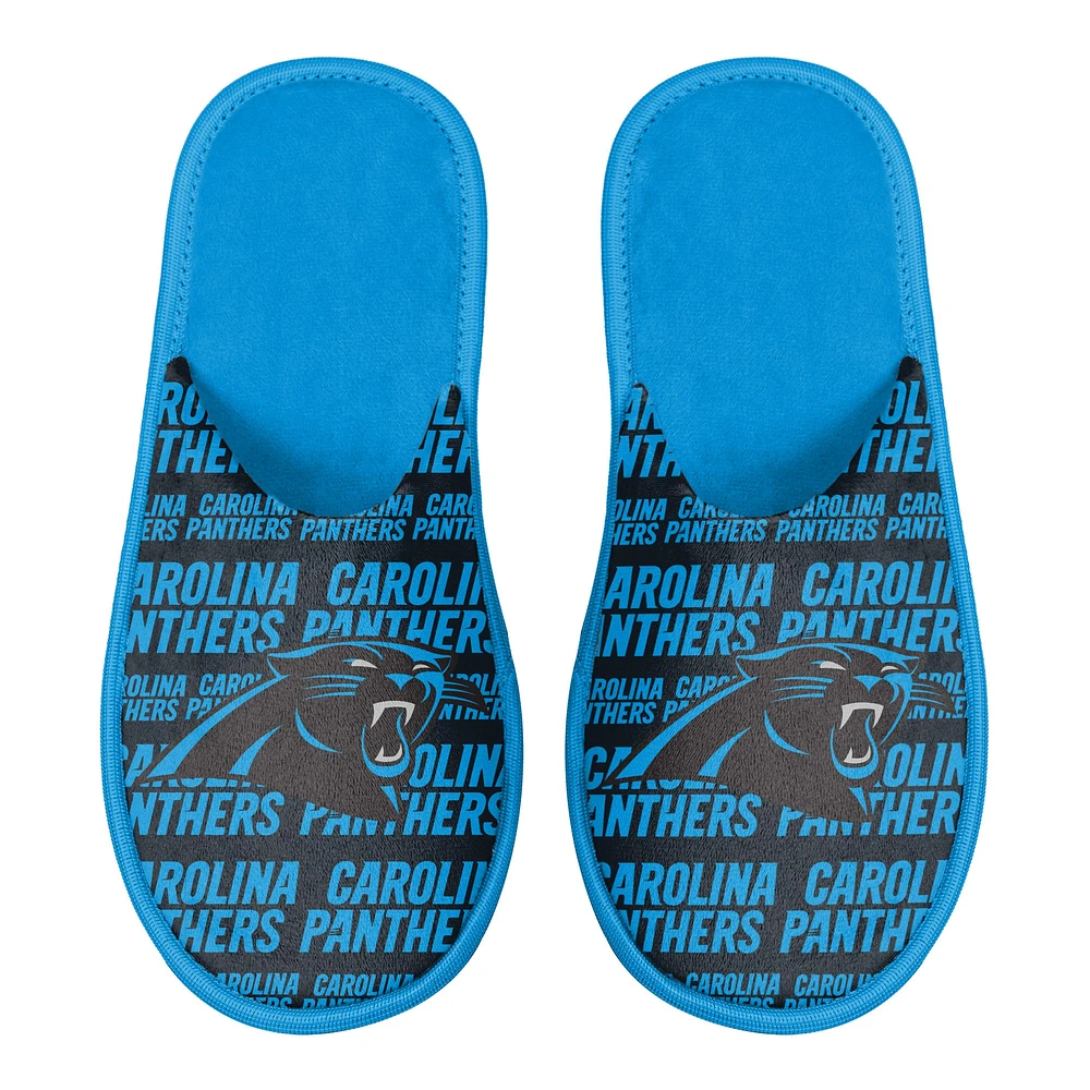 Men's FOCO Carolina Panthers Scuff Logo Slide Slippers