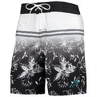 Men's G-III Sports by Carl Banks Black Carolina Panthers Island Volley Swim Shorts