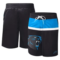 Men's G-III Sports by Carl Banks Black Carolina Panthers Sea Wind Swim Trunks