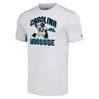 Hommage pour hommes Muhsin Muhammad Heathered Ash Carolina Panthers Caricature Joueur retraité T-shirt triple mélange