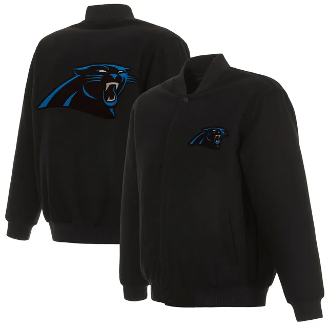 Carolina Panthers Two-Tone Reversible Fleece Jacket - Gray/Black