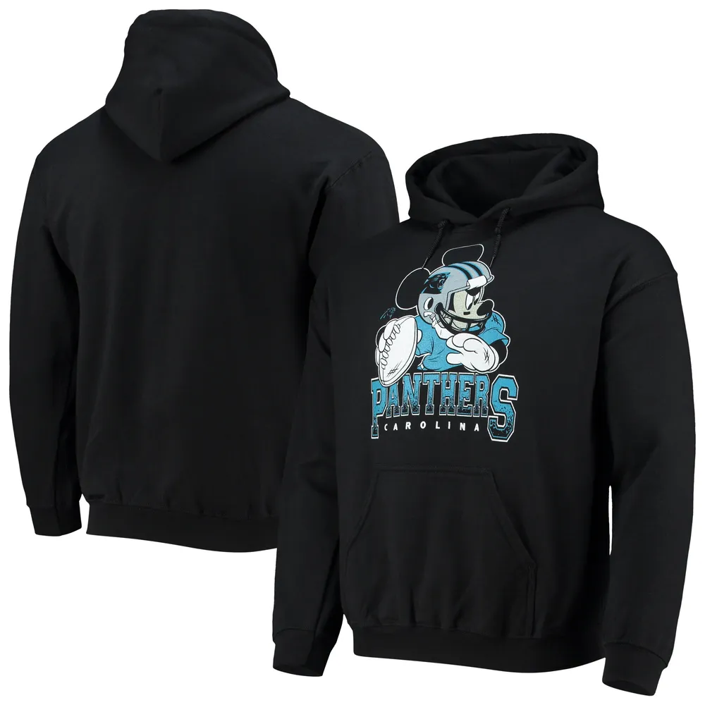 Carolina Panthers Antigua Logo Victory Pullover Hoodie - Black