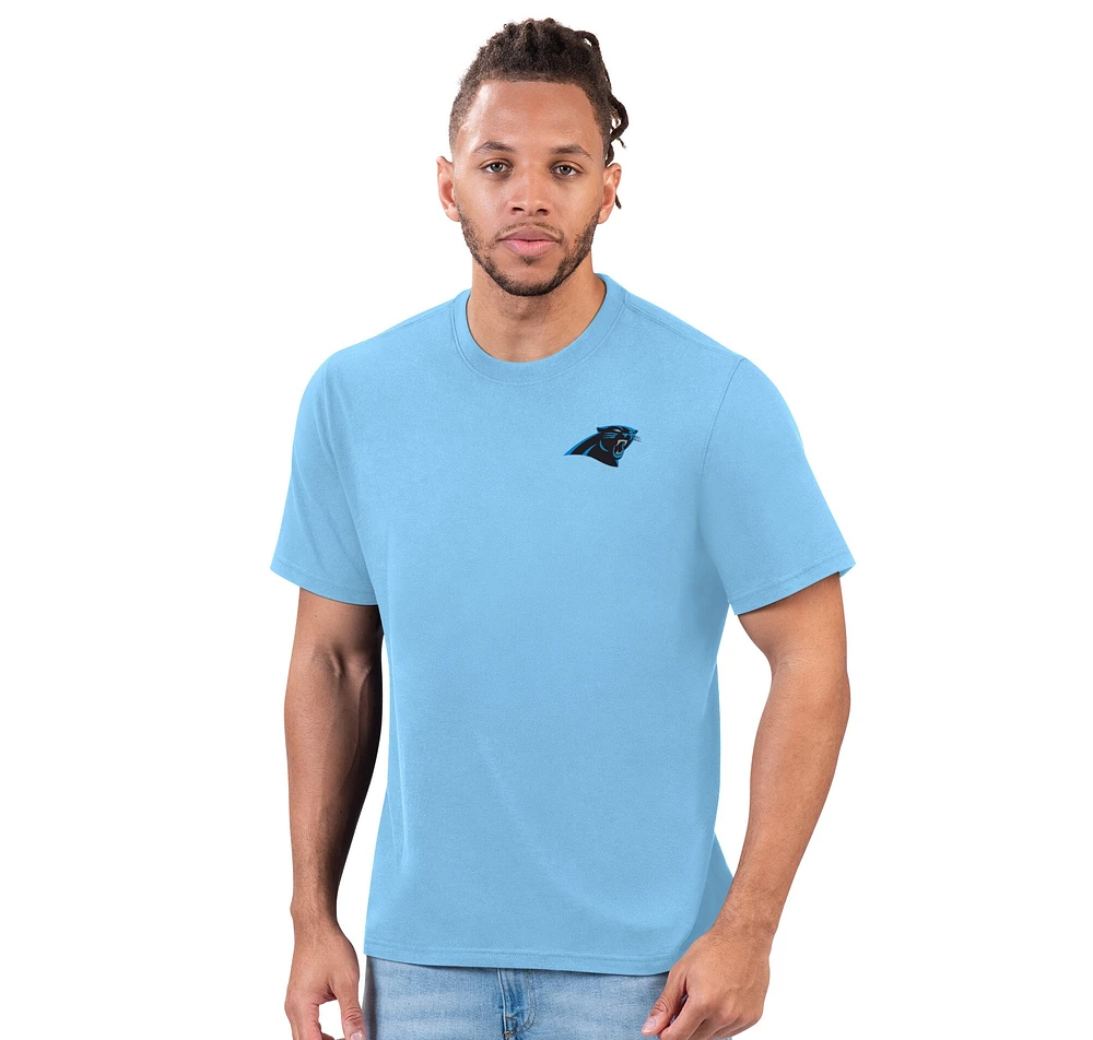 Men's Margaritaville Light Blue Carolina Panthers Wastin' Away T-Shirt