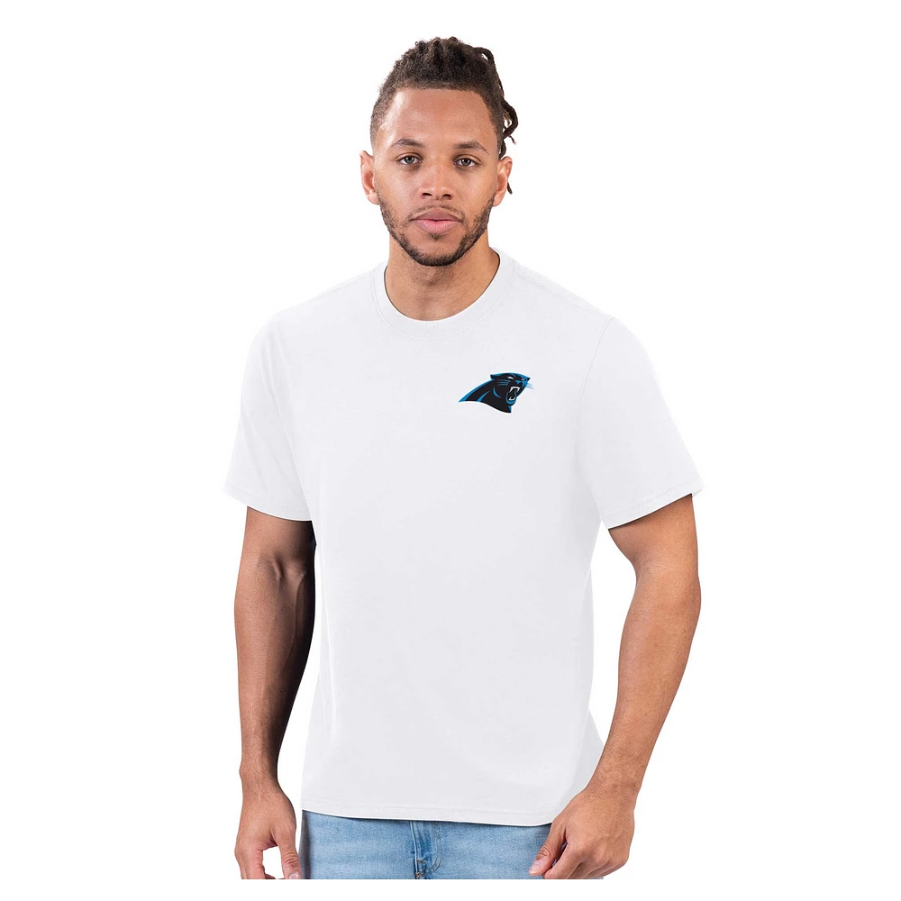 T-shirt d'avant-match blanc Margaritaville pour homme des Carolina Panthers