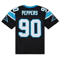 Maillot de joueur retraité Mitchell & Ness Julius Peppers Black Carolina Panthers Big Tall 2003 Alternate Legacy pour homme