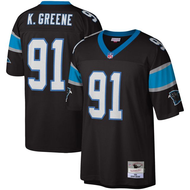 Maillot de réplique joueur retraité Mitchell & Ness Kevin Greene Black Carolina Panthers Big Tall 1996 pour hommes