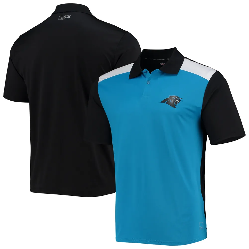 Lids Carolina Panthers MSX by Michael Strahan Challenge Color Block  Performance Polo - Blue/Black