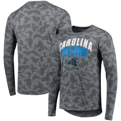 Carolina Panthers MSX by Michael Strahan Performance Camo Long Sleeve T-Shirt - Gray