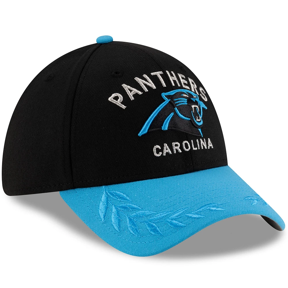 Men's New Era Black/Blue Carolina Panthers 2025 NFL Draft 39THIRTY Flex Hat