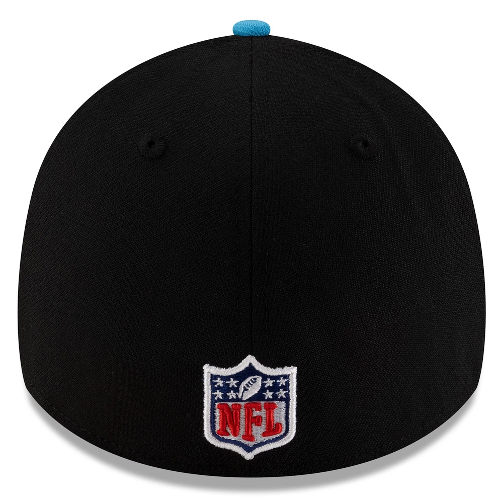 Men's New Era Black/Blue Carolina Panthers 2025 NFL Draft 39THIRTY Flex Hat