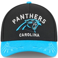 Men's New Era Black/Blue Carolina Panthers 2025 NFL Draft 9FORTY A-Frame M-Crown Adjustable Hat