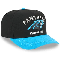 Men's New Era  Black/Blue Carolina Panthers 2025 NFL Draft A-Frame 9FIFTY Snapback Hat