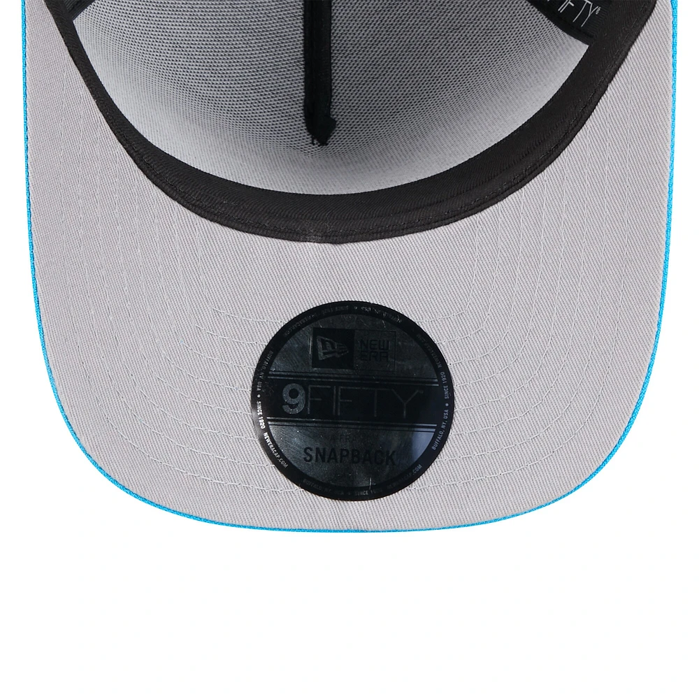 Men's New Era  Black/Blue Carolina Panthers 2025 NFL Draft A-Frame 9FIFTY Snapback Hat