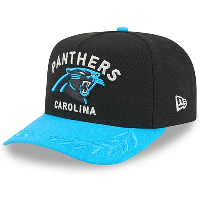 Men's New Era  Black/Blue Carolina Panthers 2025 NFL Draft A-Frame 9FIFTY Snapback Hat