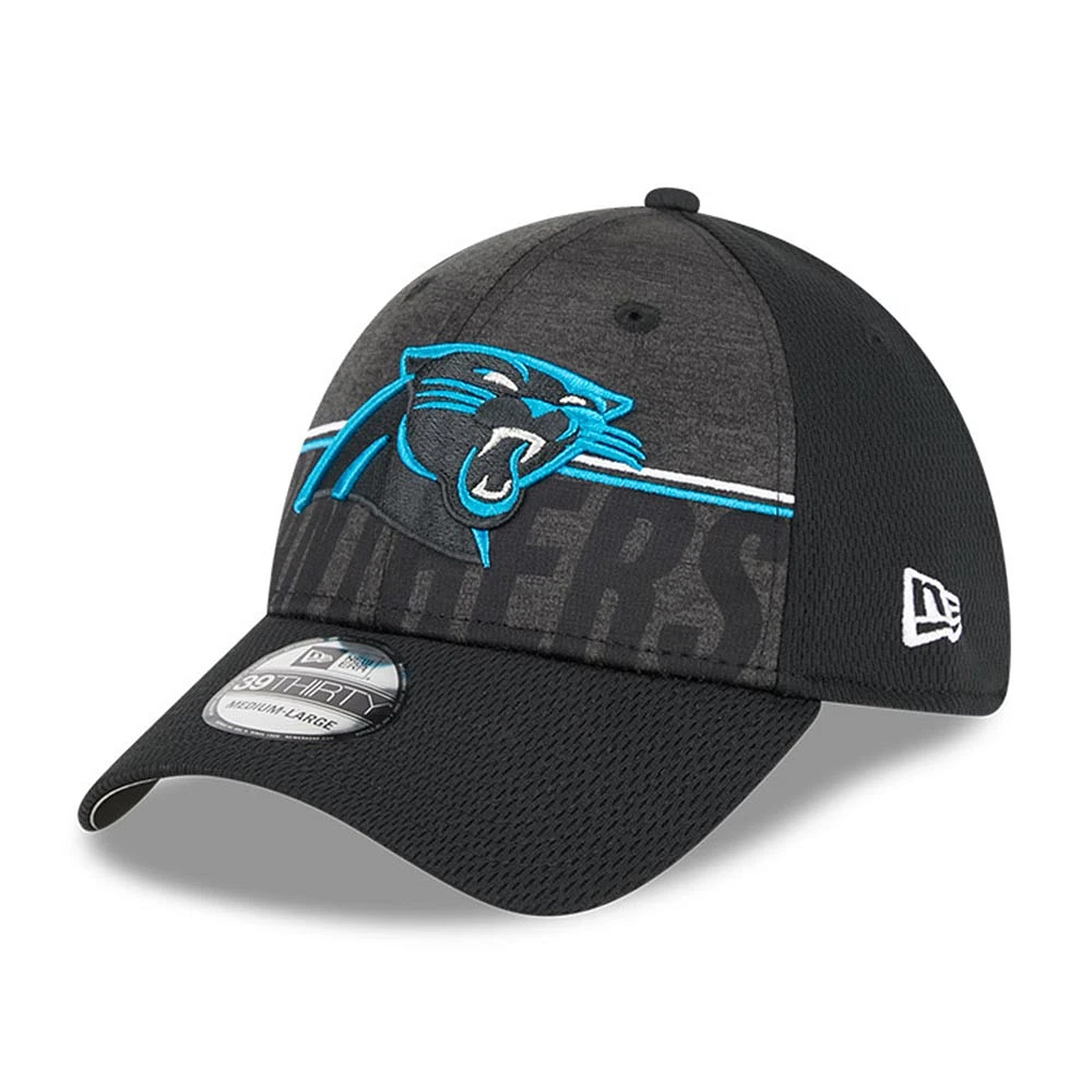 Casquette Flex Fit pour homme New Era Black Carolina Panthers 2023 NFL Training Camp 39THIRTY