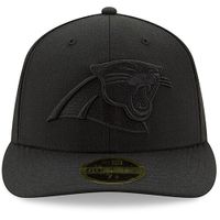 Men's New Era Black Carolina Panthers on Low Profile 59FIFTY II Fitted Hat