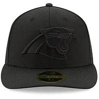 Casquette ajustée 59FIFTY II à profil bas Carolina Panthers New Era pour homme, noir sur