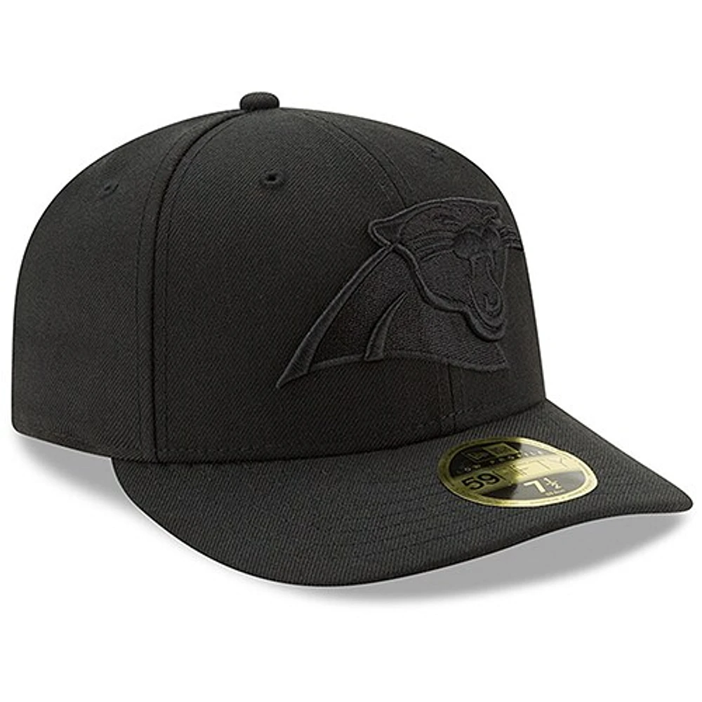 Casquette ajustée 59FIFTY II à profil bas Carolina Panthers New Era pour homme, noir sur