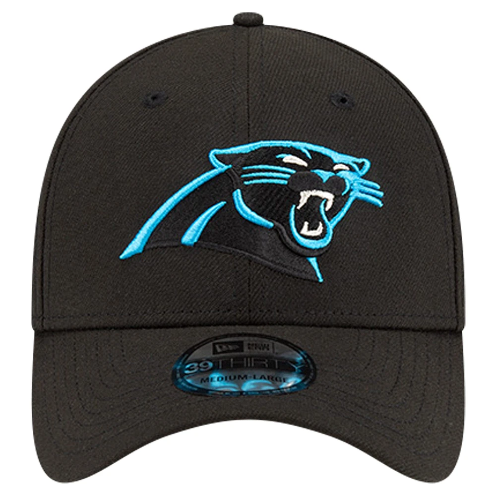 Casquette flexible classique 39THIRTY des Panthers de la Caroline New Era pour hommes, noire