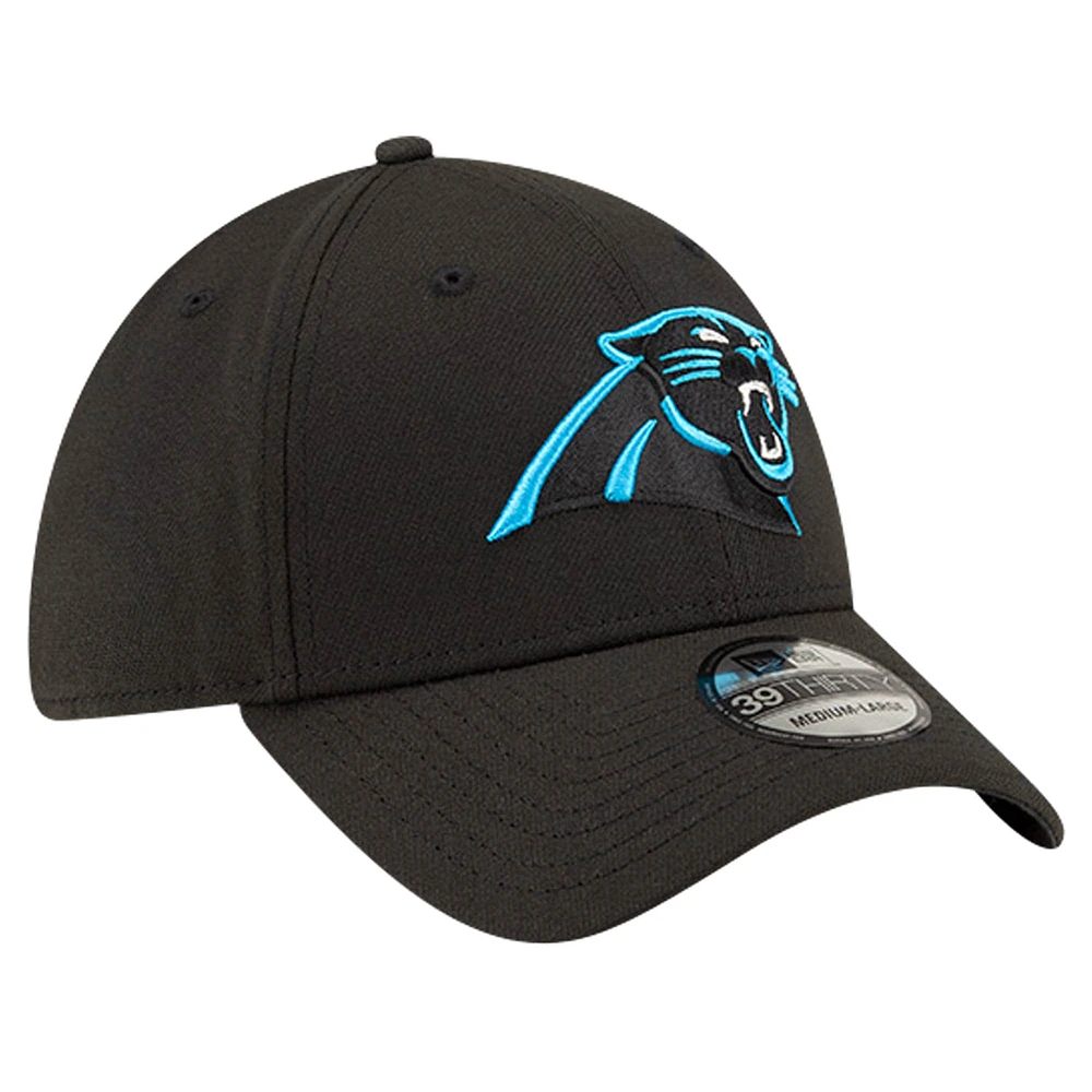 Casquette flexible classique 39THIRTY des Panthers de la Caroline New Era pour hommes, noire