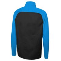 Men's New Era Black Carolina Panthers Combine Authentic O-Line Raglan Half-Zip Jacket