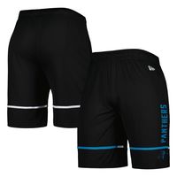 Men's New Era Black Carolina Panthers Combine Authentic Rusher Training Shorts