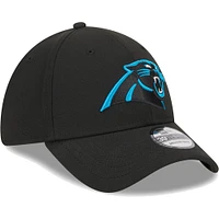 Men's New Era Black Carolina Panthers  Main 39THIRTY Flex Hat