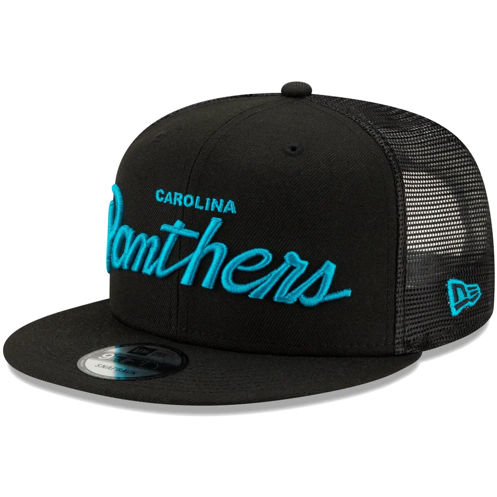 Men's New Era Camo/Olive Carolina Panthers Trucker 9FIFTY Snapback Hat